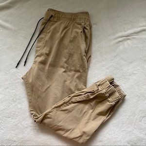 Tan American Eagle Khaki Chino Joggers